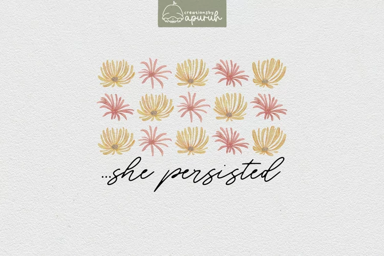 Floral Motivational Self-Care Quotes T-Shirt Design 20