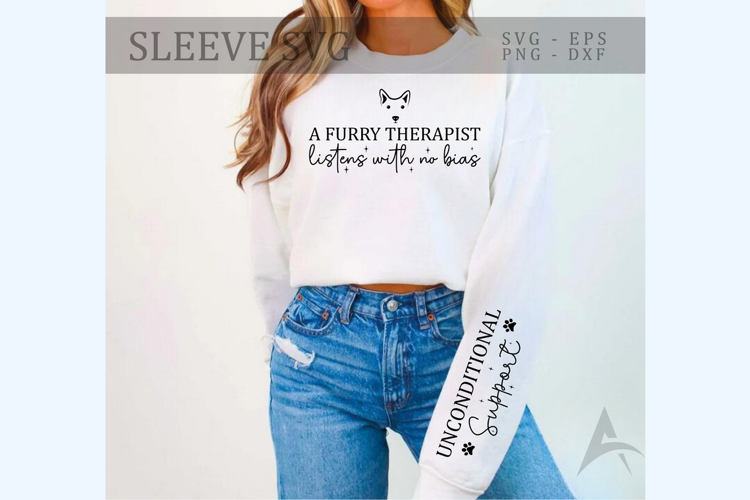 A furry therapist listens with no bias Sleeve SVG Design