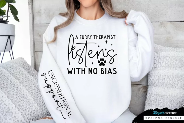 A Furry Therapist Listens With No Sleeve SVG, Dog SVG Design