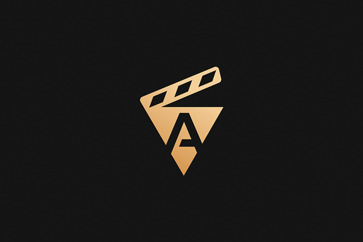 A Letter Gold Logo Brand
