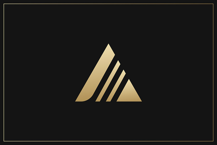 A Letter Gold Logo Brand