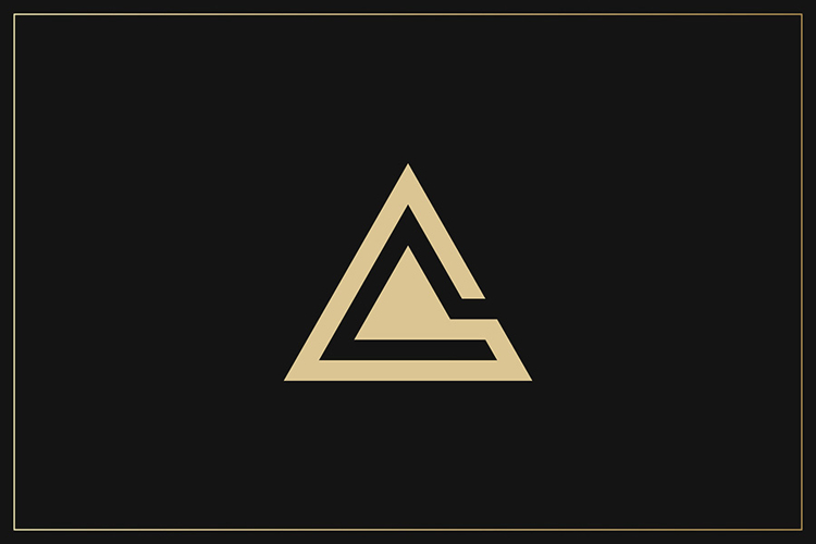A Letter Gold Logo Brand