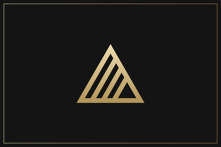 A Letter Gold Logo Brand