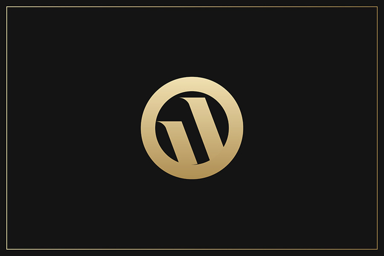 A Letter Gold Logo Brand