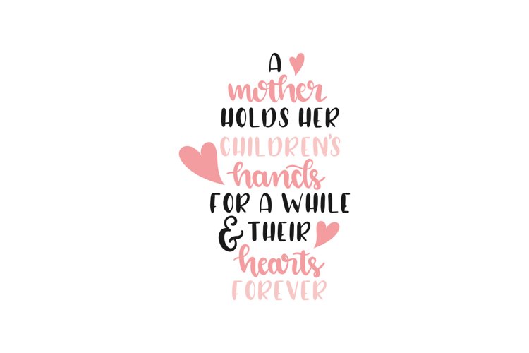 A Mother Holds Her Childrens Hand SVG Cut File