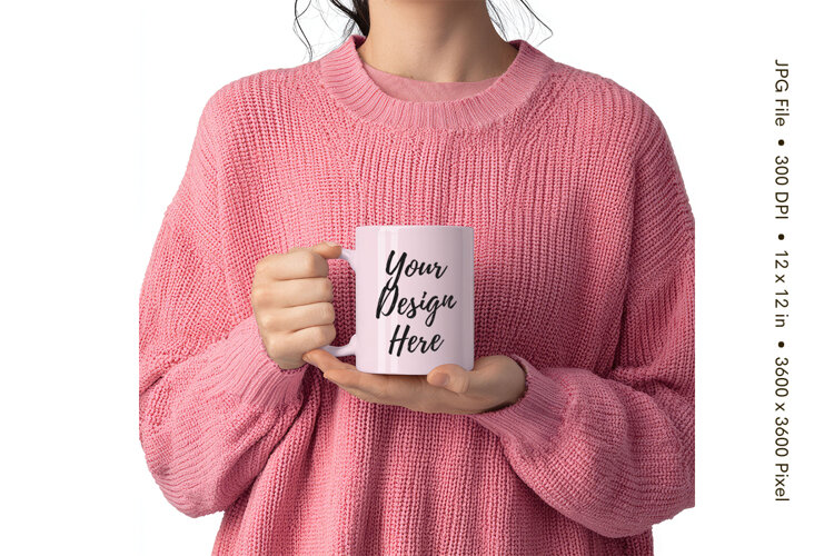 Christmas Winter Coffee Mug Mockups Template Blank Ceramic1 example image 1