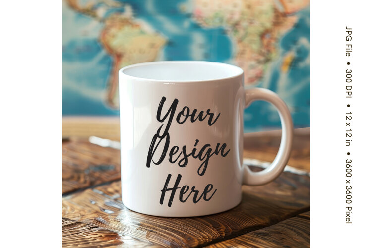 Christmas Winter Coffee Mug Mockups Template Blank Ceramic example image 1