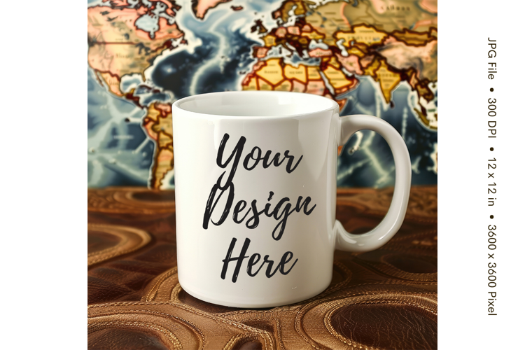 Christmas Winter Coffee Mug Mockups Template Blank Ceramic