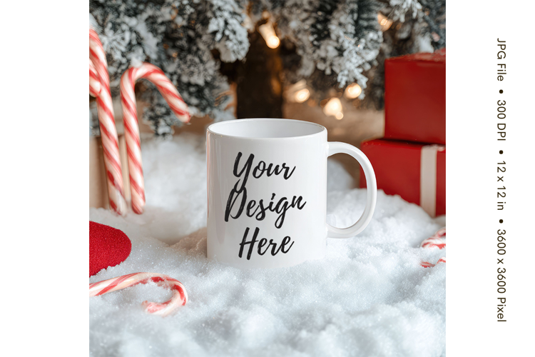 Christmas Winter Coffee Mug Mockups Template Blank Ceramic18