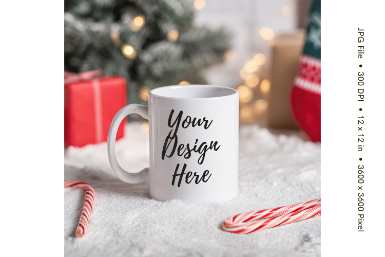 Christmas Winter Coffee Mug Mockups Template Blank Ceramic19
