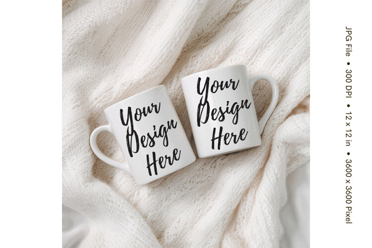 Christmas Winter Coffee Mug Mockups Template Blank Ceramic26 example image 1