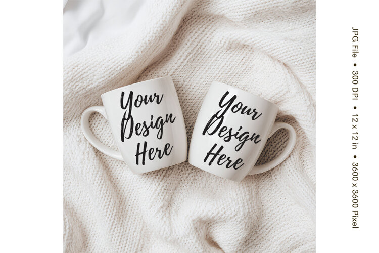 Christmas Winter Coffee Mug Mockups Template Blank Ceramic27 example image 1
