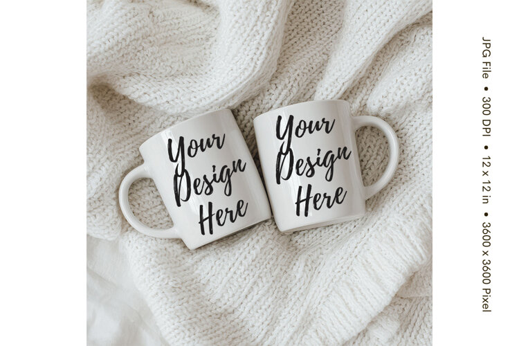 Christmas Winter Coffee Mug Mockups Template Blank Ceramic28 example image 1