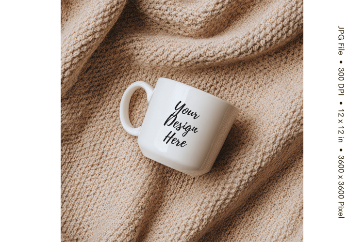 Christmas Winter Coffee Mug Mockups Template Blank Ceramic3