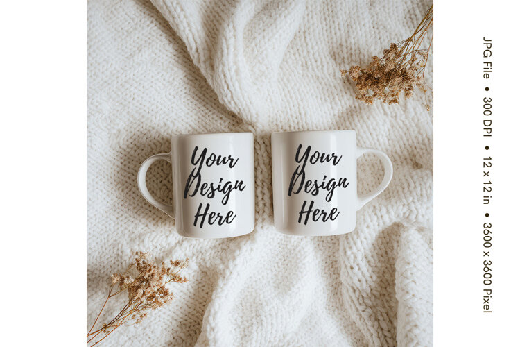 Christmas Winter Coffee Mug Mockups Template Blank Ceramic30 example image 1