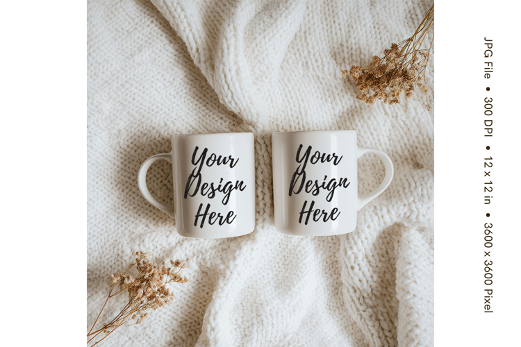 Christmas Winter Coffee Mug Mockups Template Blank Ceramic30
