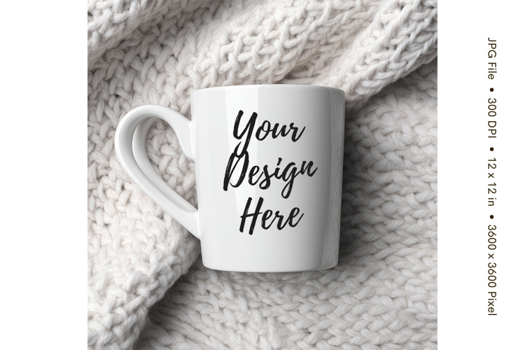 Christmas Winter Coffee Mug Mockups Template Blank Ceramic34