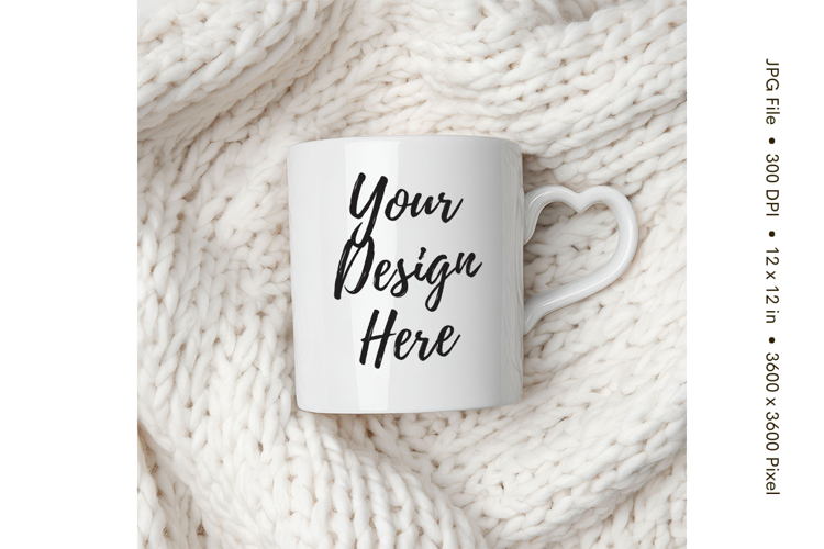 Christmas Winter Coffee Mug Mockups Template Blank Ceramic35