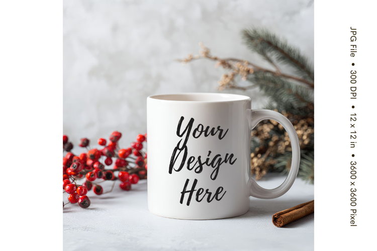 Christmas Winter Coffee Mug Mockups Template Blank Ceramic36
