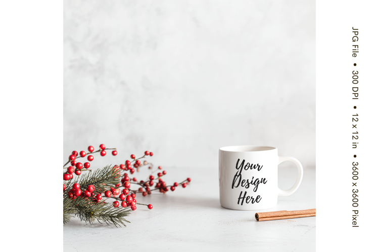 Christmas Winter Coffee Mug Mockups Template Blank Ceramic38