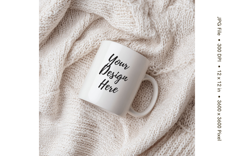 Christmas Winter Coffee Mug Mockups Template Blank Ceramic4