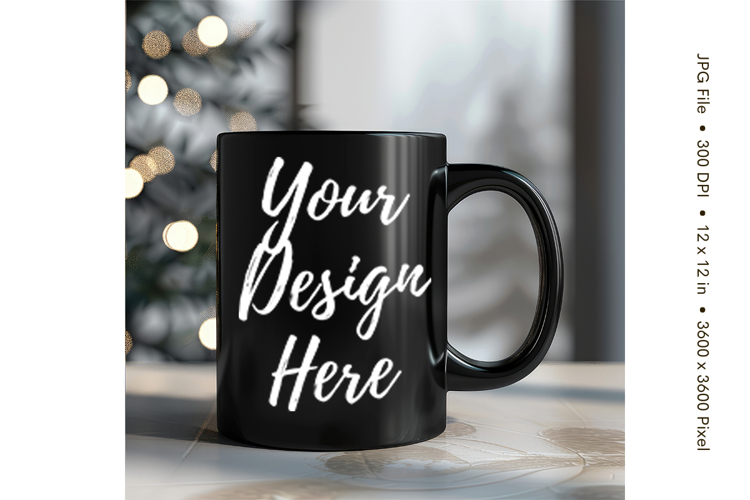 Christmas Winter Coffee Mug Mockups Template Blank Ceramic56