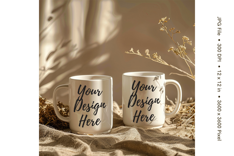 Christmas Winter Coffee Mug Mockups Template Blank Ceramic60