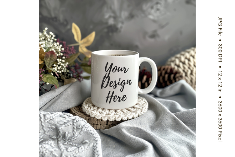 Christmas Winter Coffee Mug Mockups Template Blank Ceramic68