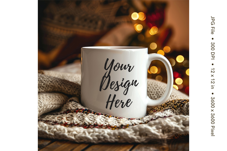 Christmas Winter Coffee Mug Mockups Template Blank Ceramic73