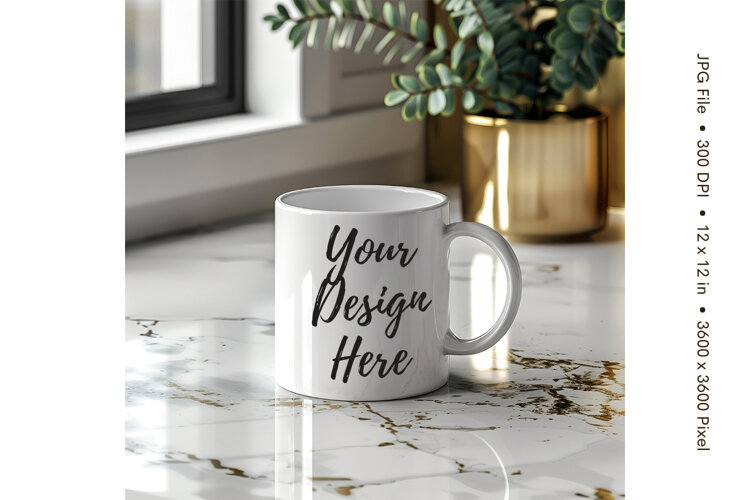Christmas Winter Coffee Mug Mockups Template Blank Ceramic76 example image 1