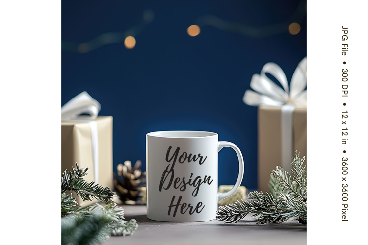 Christmas Winter Coffee Mug Mockups Template Blank Ceramic88