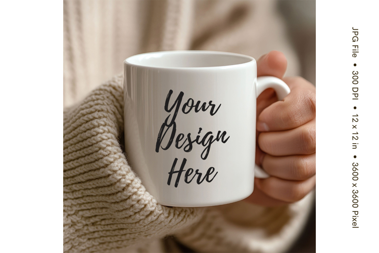 Christmas Winter Coffee Mug Mockups Template Blank Ceramic92