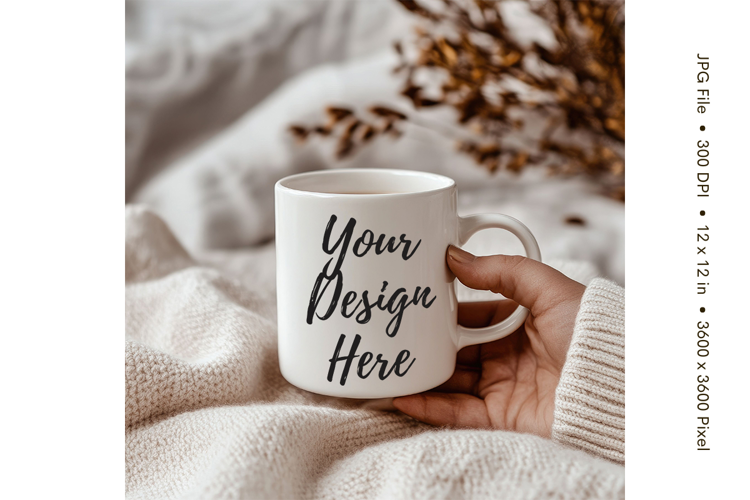 Christmas Winter Coffee Mug Mockups Template Blank Ceramic94