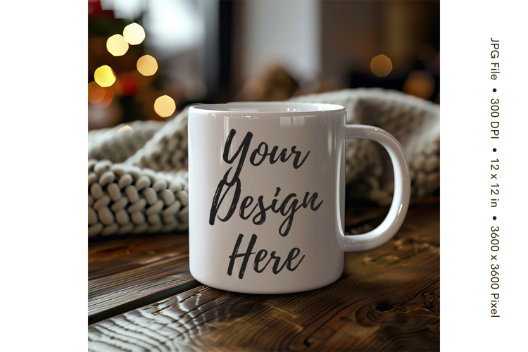 Christmas Winter Coffee Mug Mockups Template Blank Ceramic99