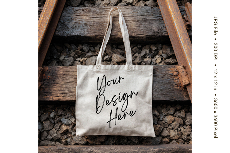 Canvas Tote Bag Mockup Shopping Bag White Natural Blank_133