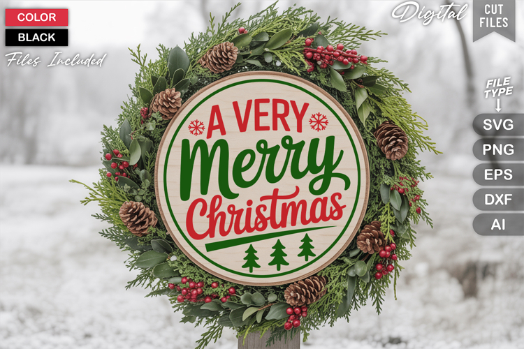 Round Christmas Svg Image 7