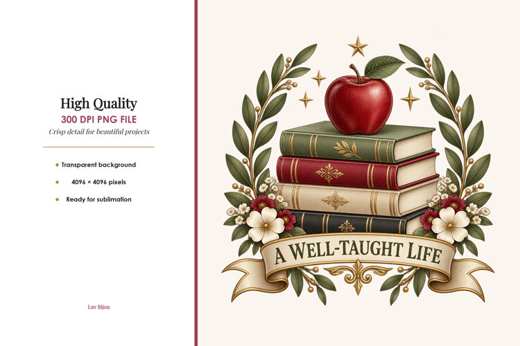 A Well-Taught Life Teacher PNG example image 1