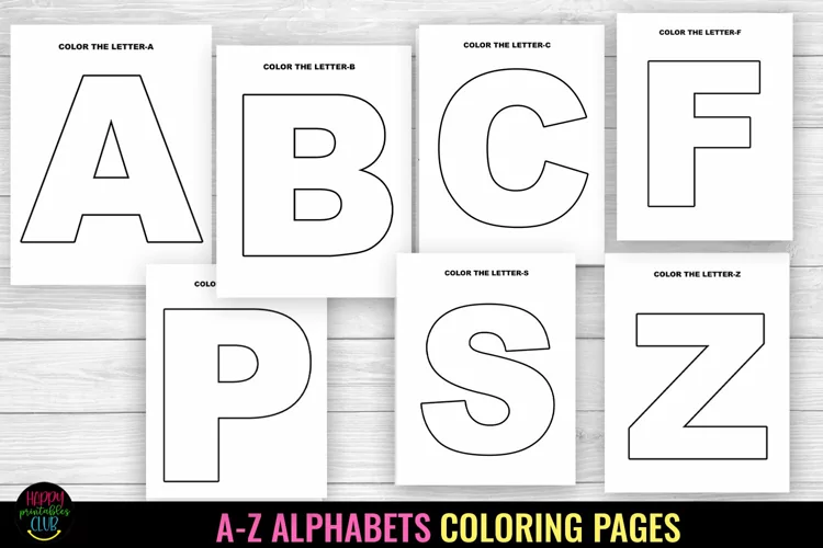ABC Alphabets Coloring Book I Kindergarten Alphabets Color