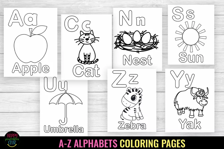 A-Z Alphabets Coloring Pages I Kindergarten Alphabets
