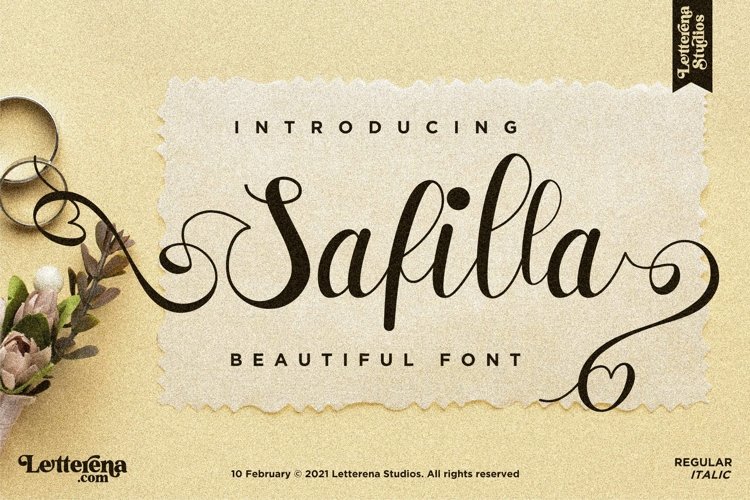 Safilla - Beautiful Script Font example image 1