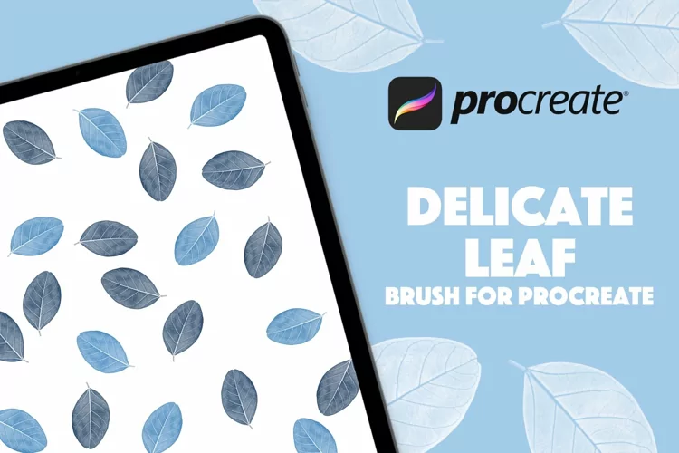 Delicate Leaf Procreate Stamp Brush
