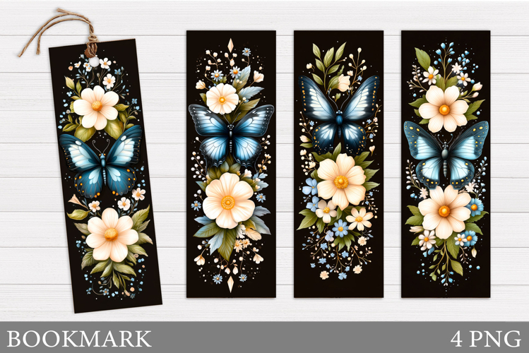 Butterfly Bookmark Sublimation. Flowers Bookmark Design