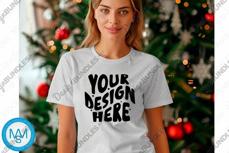White Tshirt Mockup Image 19