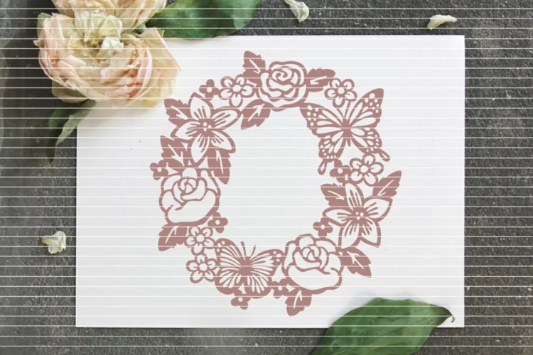 Flower Wreath SVG DXF EPS PDF PNG JPG