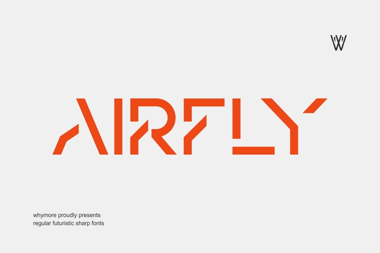 Airfly Futuristic Geometric Bold Display Font for Logos