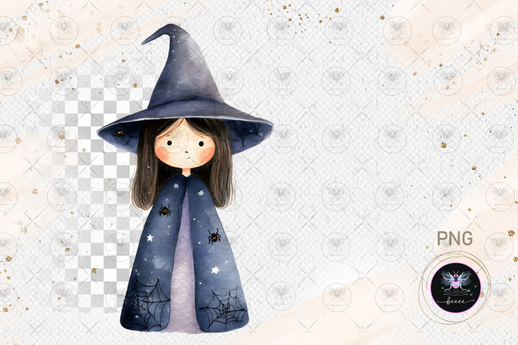 Whimsical Witch Sweet Little Pumpkin PNG