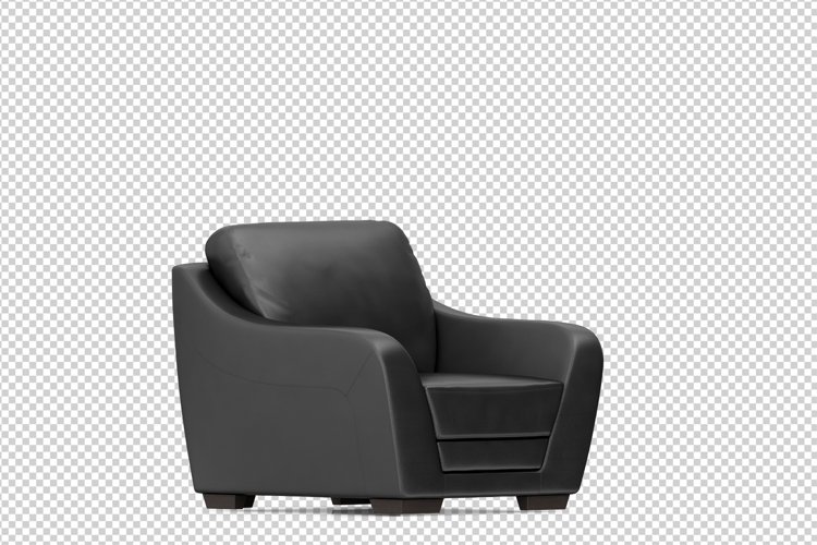 Isometric Arm Chair 3D isolated render example image 1