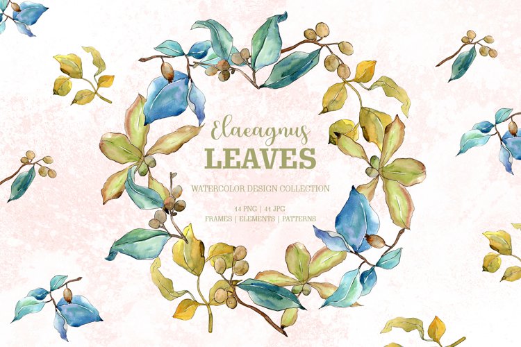 Watercolor Leaves Clipart Image 17
