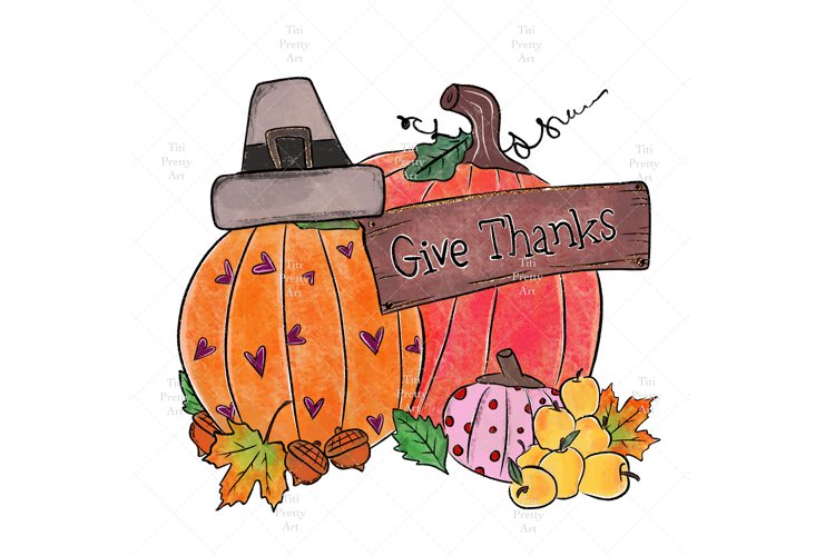 Give Thanks With A Grateful Heart PNG, Thanksgiving Bundle example image 1