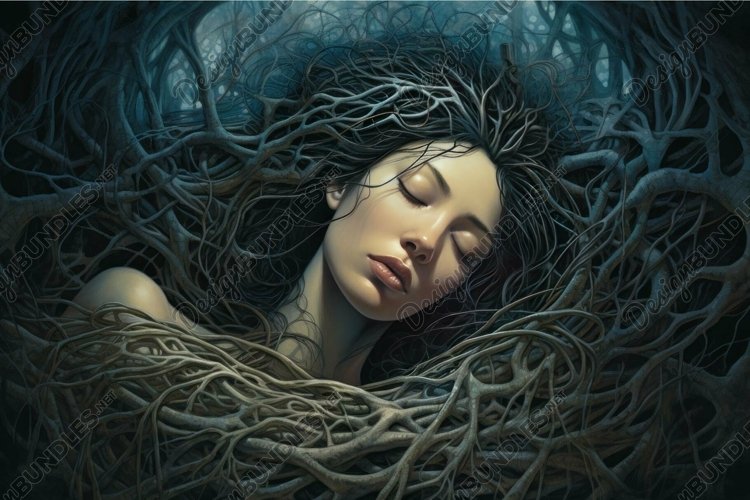 Enchanted slumber in a twisted forest